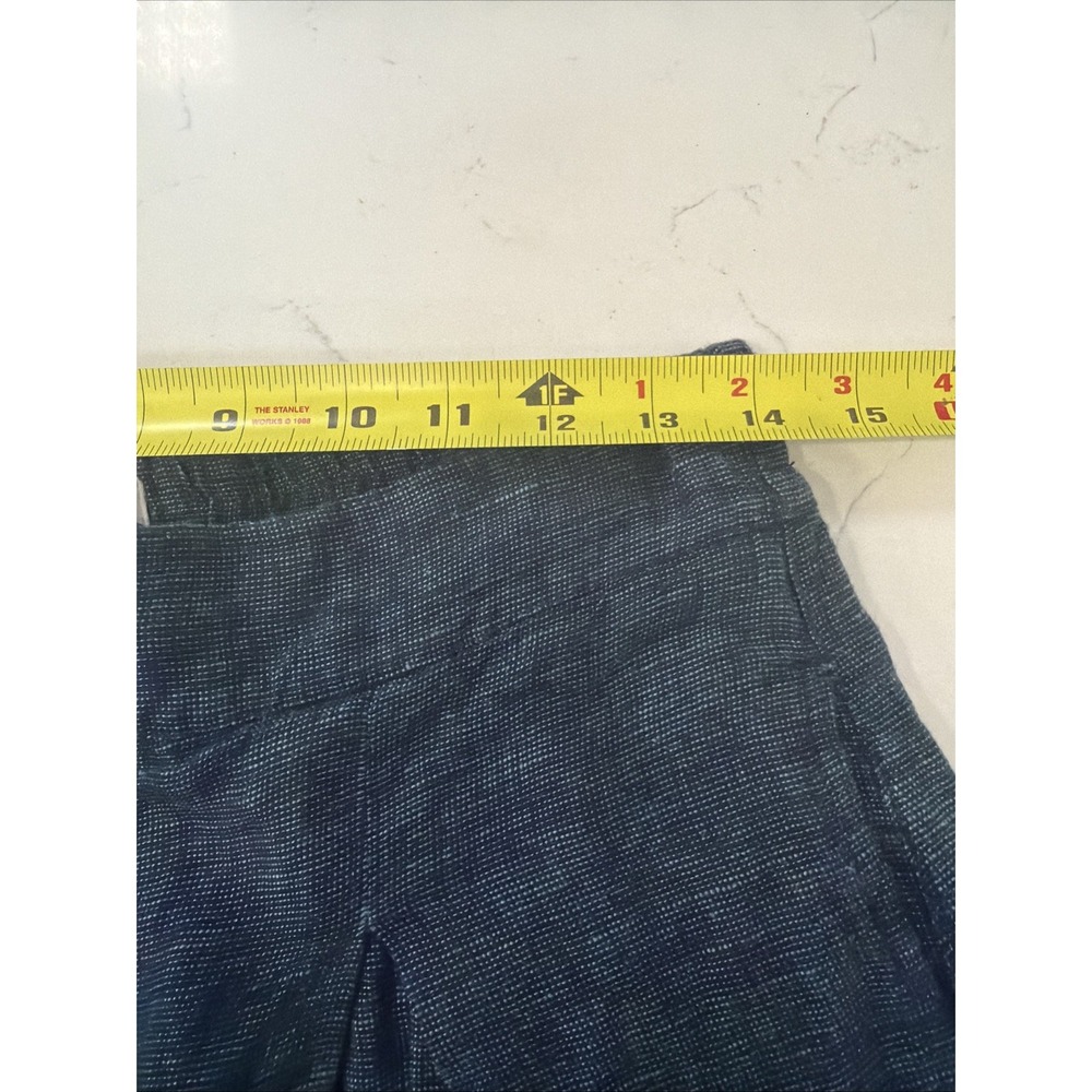 H by Halston Blue 100% Linen Wide Leg Pants Womens Sz 10 Pleated Pockets - Picture 6 of 9